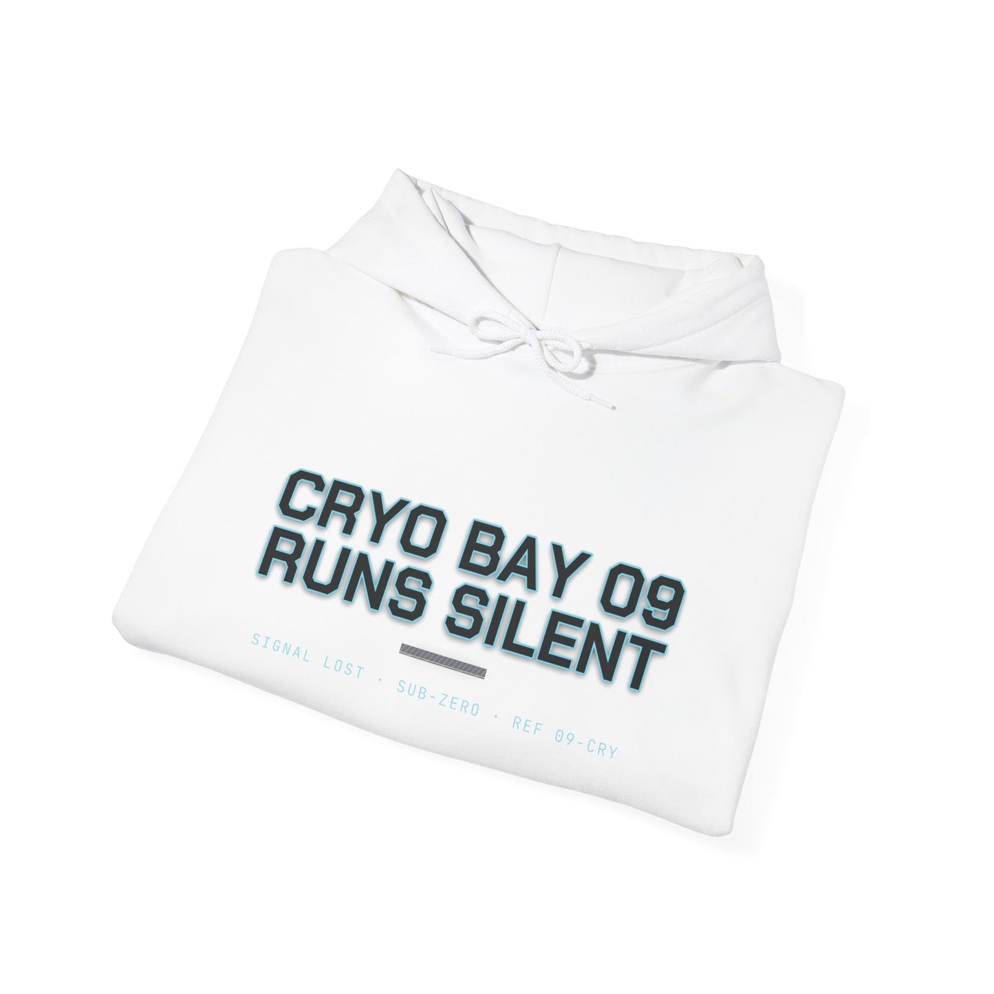 Hoodie — Cryo Bay 09 Runs Silent Graphic Hoodie with Teddy Skull Back Art