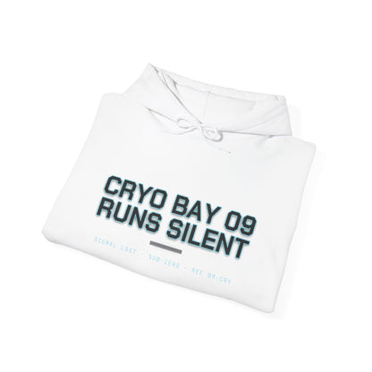 Hoodie — Cryo Bay 09 Runs Silent Graphic Hoodie with Teddy Skull Back Art