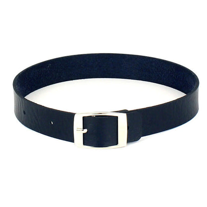 Black leather choker necklace with metal spikes, gothic punk style, perfect for parties and festivals.