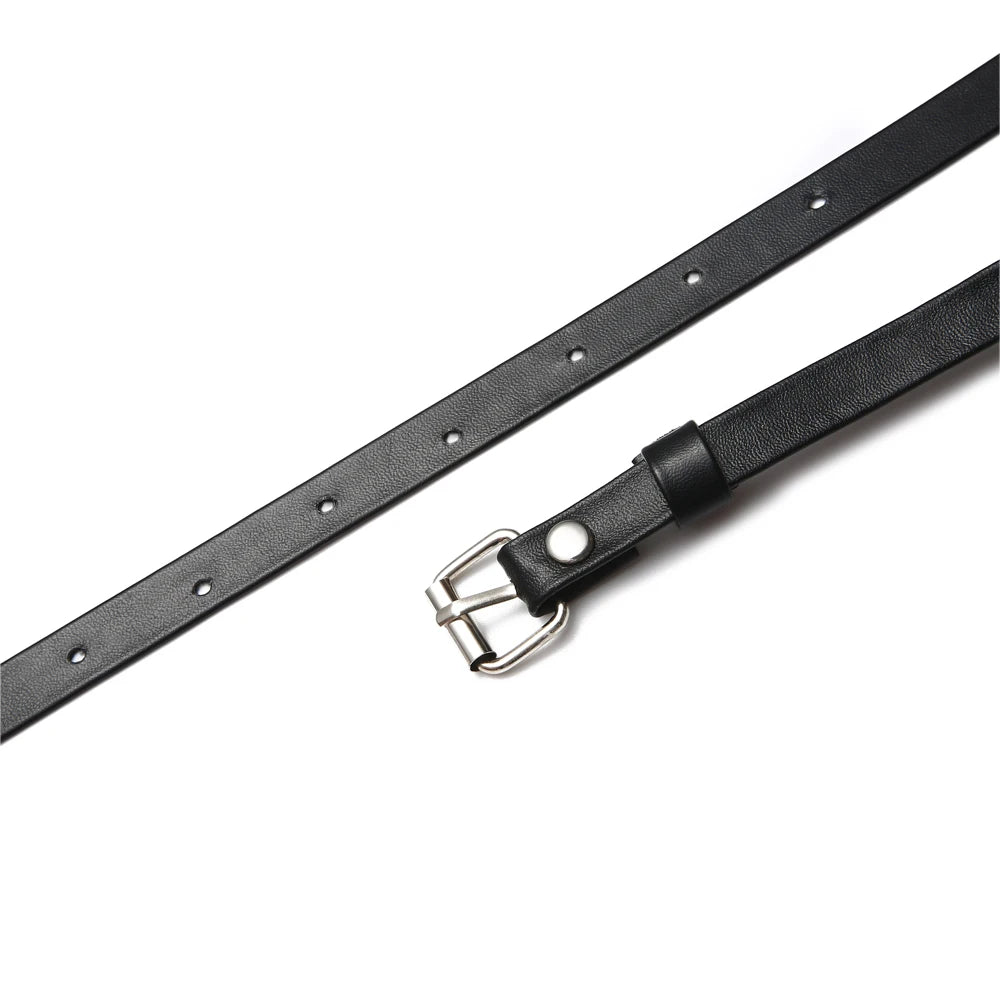 Layered Leather Belt with Chains Body Harness Sexy Waist Goth Accessories Strap Adjustable Festival Girls Jewelry