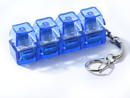 4-In-1 Keyboard Clicker Fidget Toy - Stress Relief Keychain for Fun & Focus