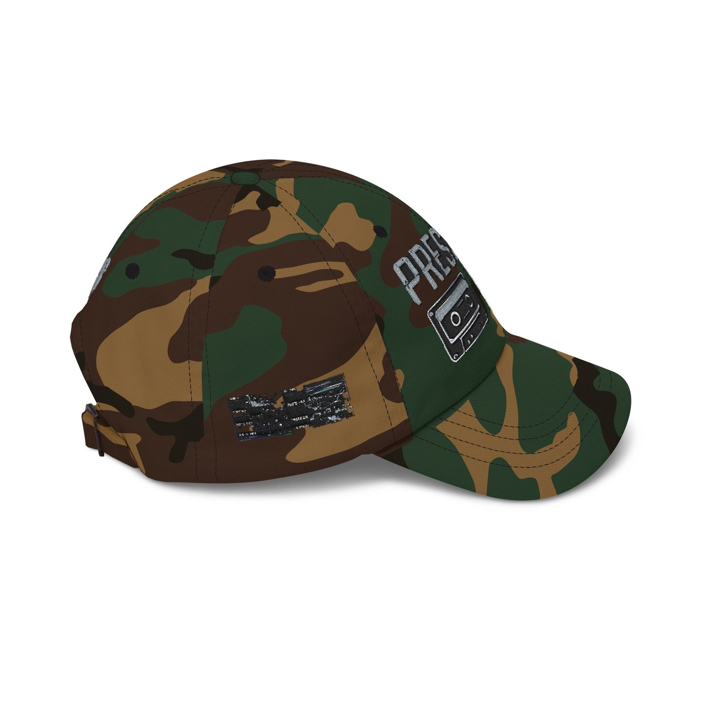 Pressure Retro Cassette Dad Cap — Vintage Tape Graphic Baseball Hat