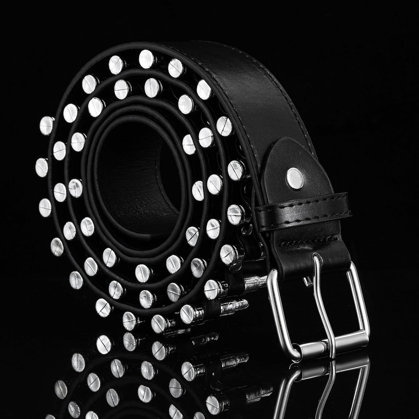 Studded Belt Bullet Rivets Belt Y2K Secene Costume Women Men Goth Belts