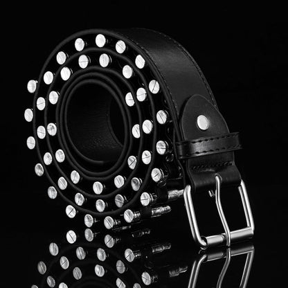 Studded Belt Bullet Rivets Belt Y2K Secene Costume Women Men Goth Belts