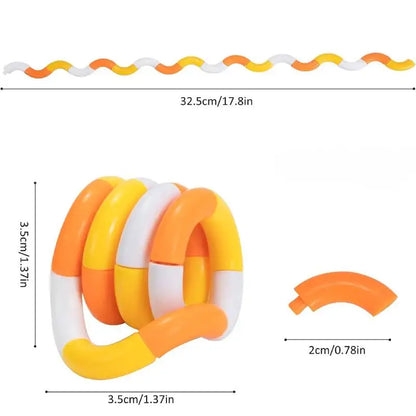 3-Pack Tangle Fidget Toys - Sensory Hand-Eye Coordination & Anxiety Relief for Kids and Adults - Boost Fine Motor Skills!