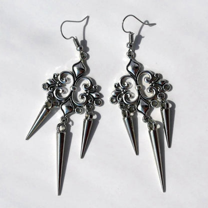 Grunge Accessories Cross Rivet Drop Earrings Punk Charms Earrings Goth Jewelry Korean Fashion Earrings for Women