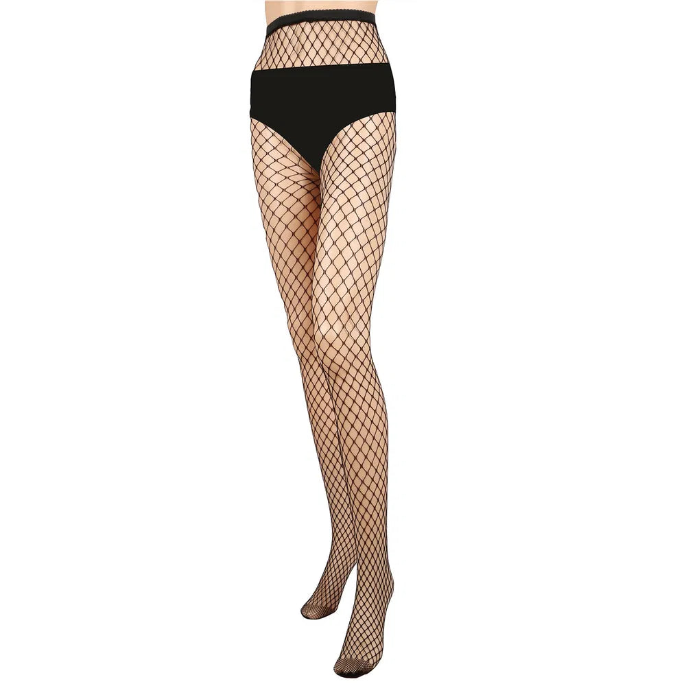 Seductive High Waist Fishnet Tights - Stretchy Mesh Hollow Out Pantyhose for Ultimate Allure