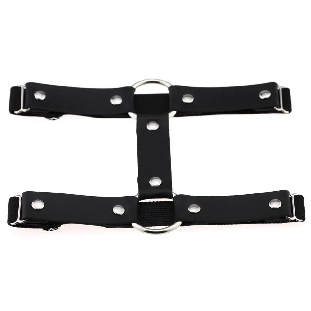 Sexy Leg Garter Wraps for Raves Goth Leg Chain Adjustable Elastice 2 Rows Punk Harness Jewelry Gothic Accessories