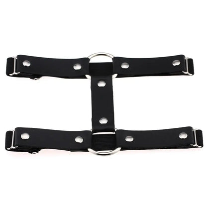 Sexy Leg Garter Wraps for Raves Goth Leg Chain Adjustable Elastice 2 Rows Punk Harness Jewelry Gothic Accessories