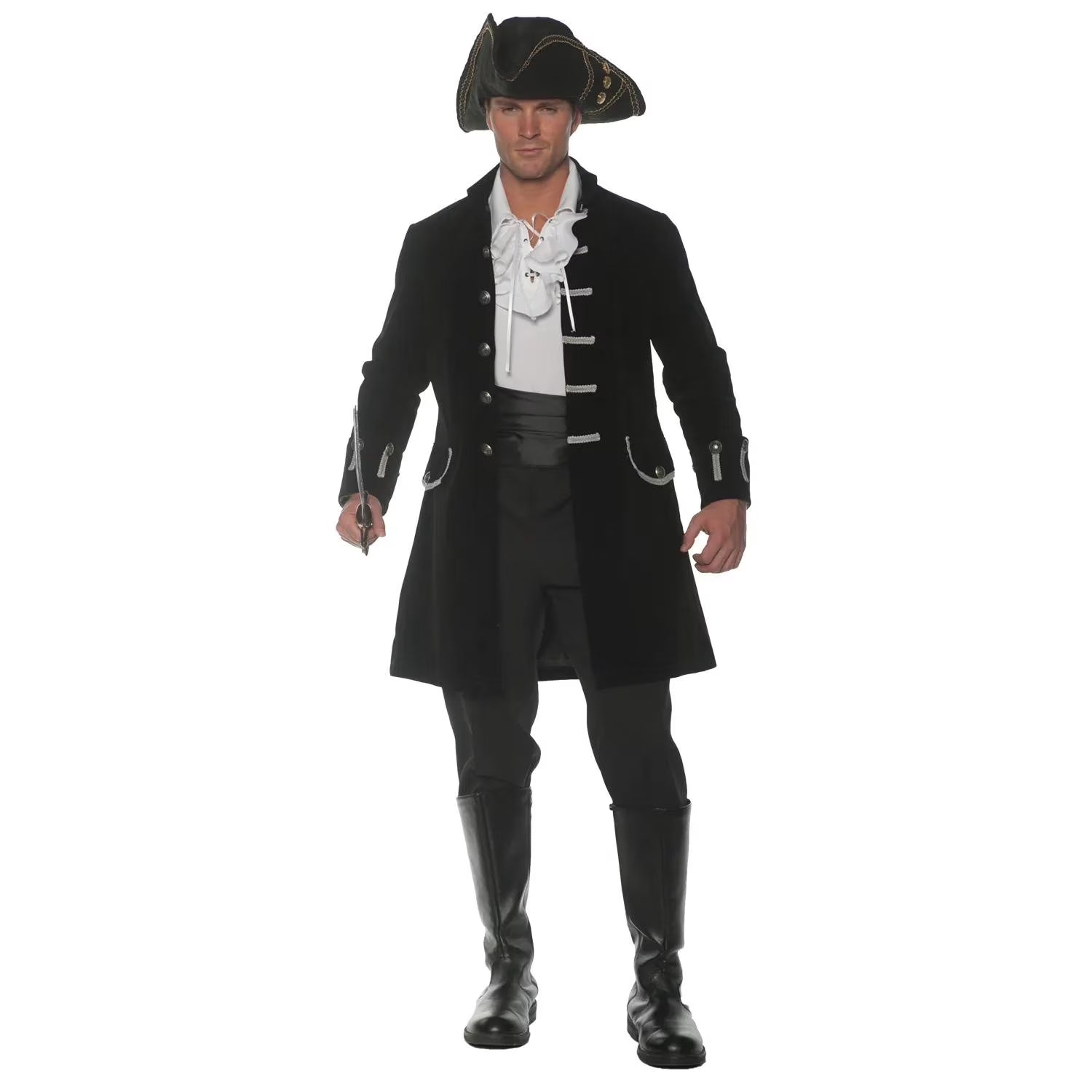 Frock Coat Men'S Victorian Black Costume Jacket - Xx-Large Male
