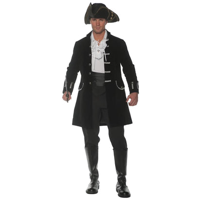 Frock Coat Men'S Victorian Black Costume Jacket - Xx-Large Male