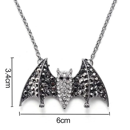 Gothic dragon bat eagle heart rose pendant necklace with intricate design, crafted for men and women, perfect for costume and parties.