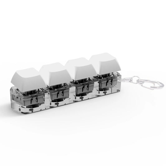 Transparent Fidget Keyboard Keycaps - DIY Anti-Anxiety Party Toy in Black & White