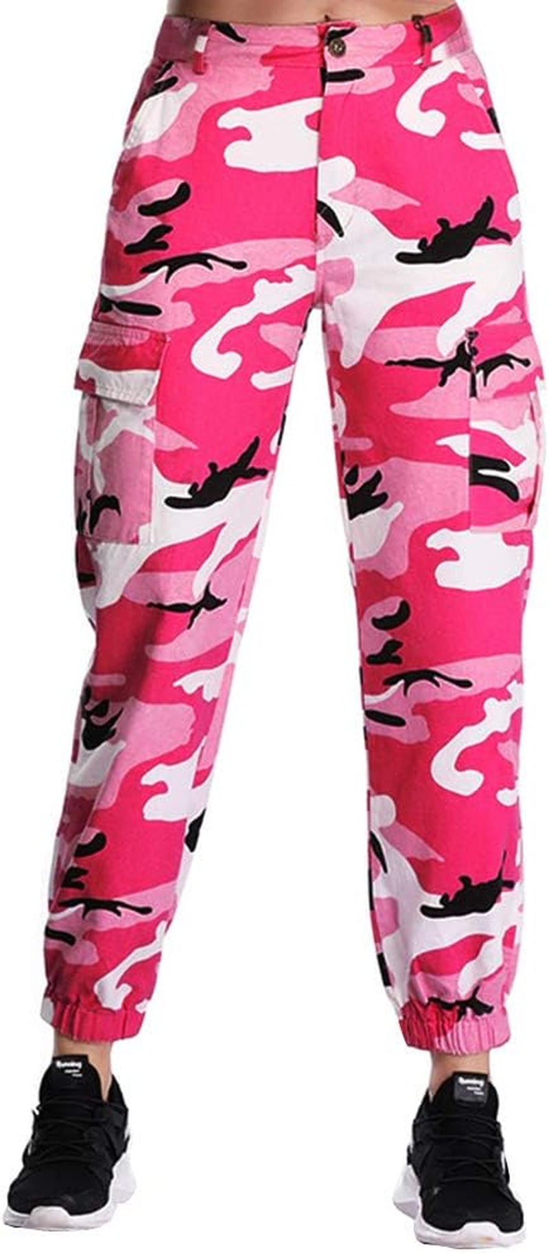 Stylish Women's Camouflage Cargo Jogger Pants - Relaxed Fit with Handy Pockets