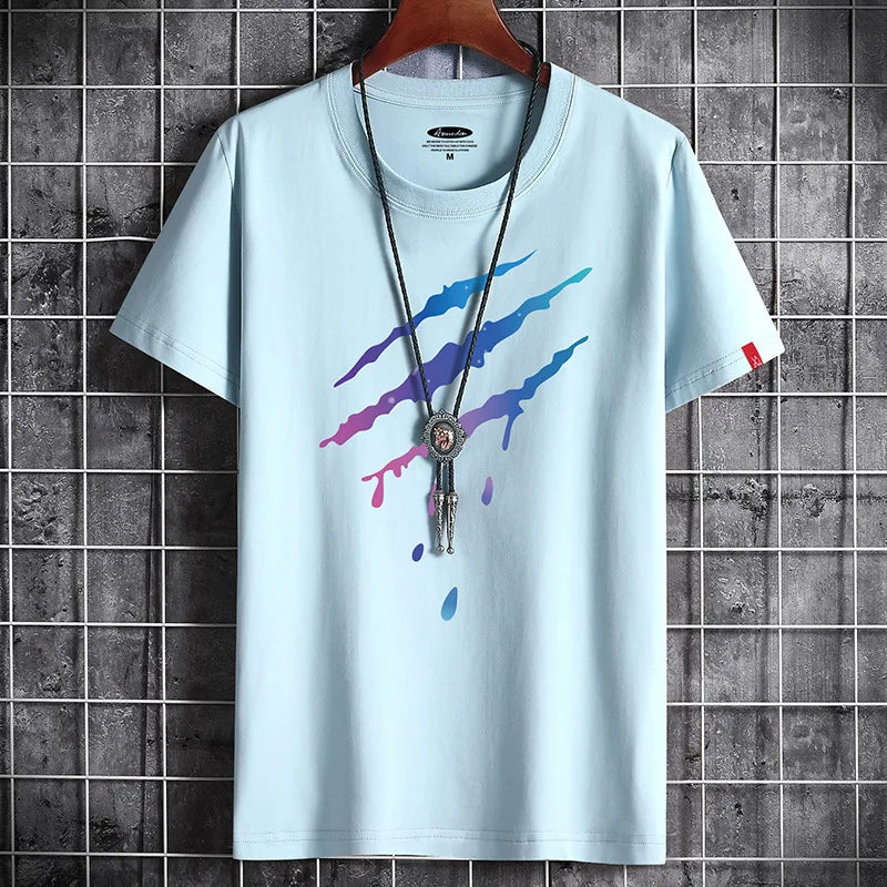 Men's vintage graphic T-shirt by PressureDen.store featuring oversized anime and goth style design, summer 2022 fashion, available in S-6XL.