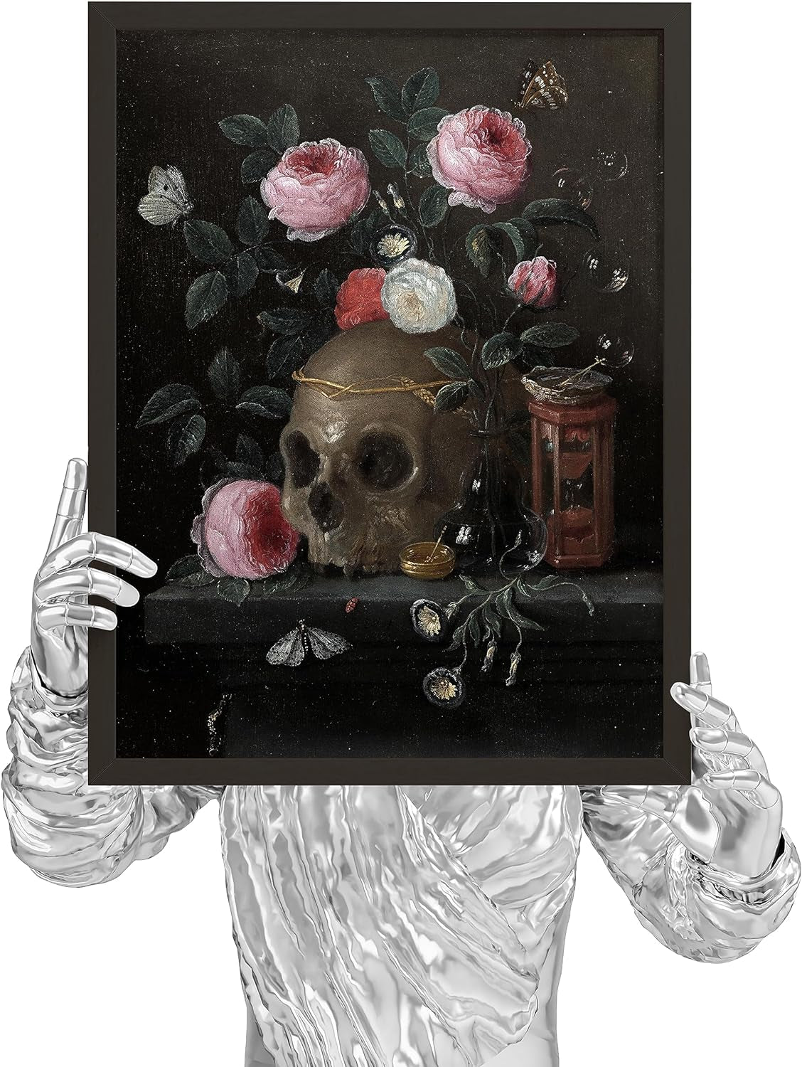 Victorian Gothic Decor - Gothic Wall Art Prints, Goth Bedroom Poster, Maximalist Gallery Moody Poster, Skull Spooky Home Decor, Dark Academia Aesthetic Pictures (UNFRAMED)