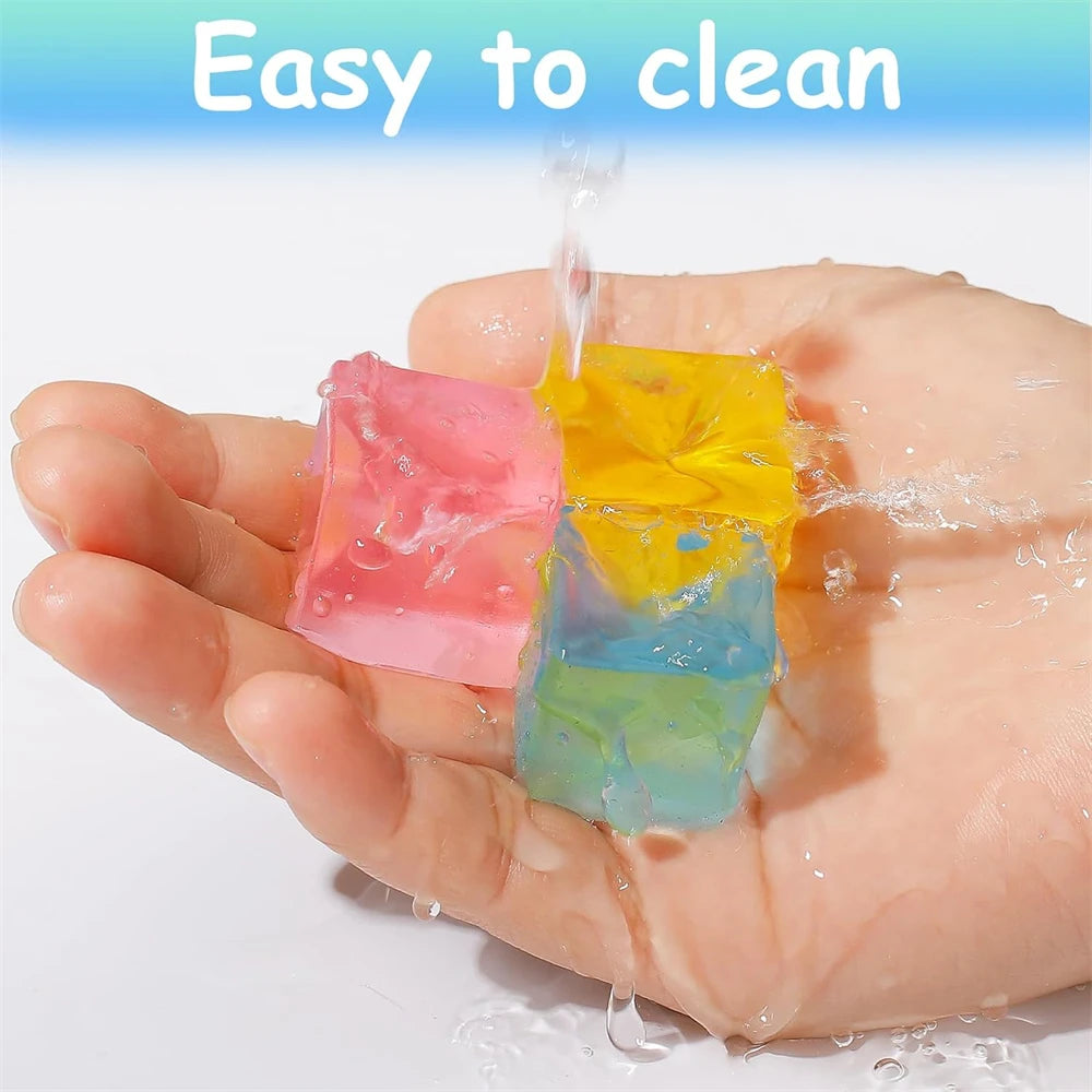 Kawaii Mini Squishy Ice Block Stress Balls - Stress Relief Squeeze Toy (1/3/5/10 PCS)