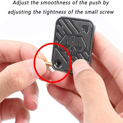 Metal Fidget Slider - Stress Relief Poker Push Card Toy for Office & Desk | Perfect Gift for Adults & Kids