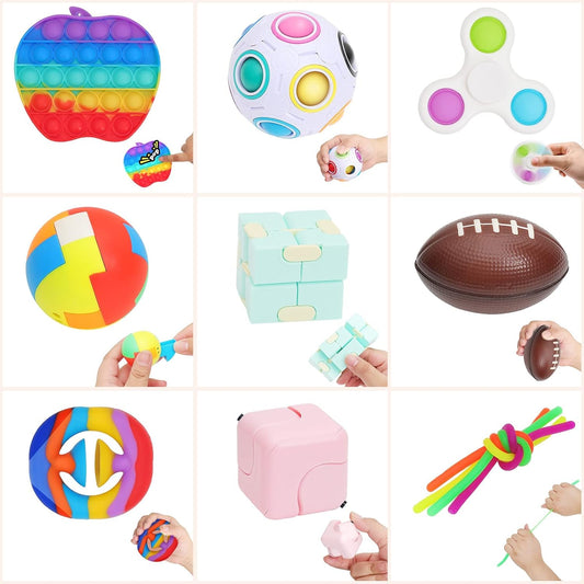 Ultimate 38-Piece Fidget Toy Set - Popit Dimple Sensory Pack for Kids & Adults - Perfect Classroom Prizes, Party Favors & Stress Relief for All Ages!