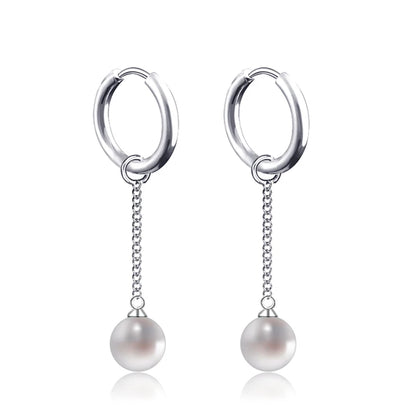 New Punk Stainless Steel Chain Hoop Earrings for Women Men 2021 Trendy Goth Pop Hip Hop Pendants Ear Jewelry Accessories Earring