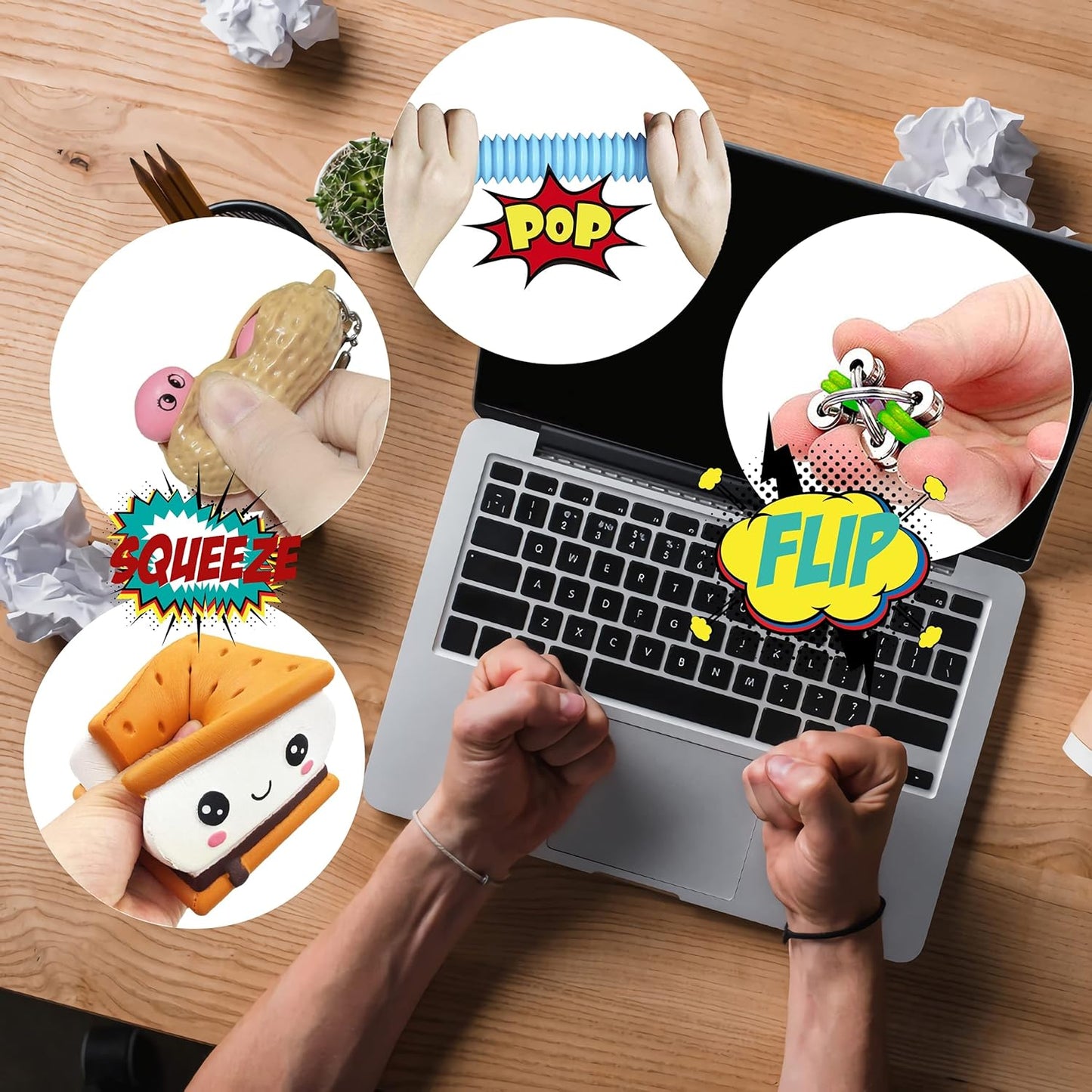 Ultimate 20-Piece Fidget Toy Set for Stress Relief - Perfect for Adults and Teens with ADHD and Autism