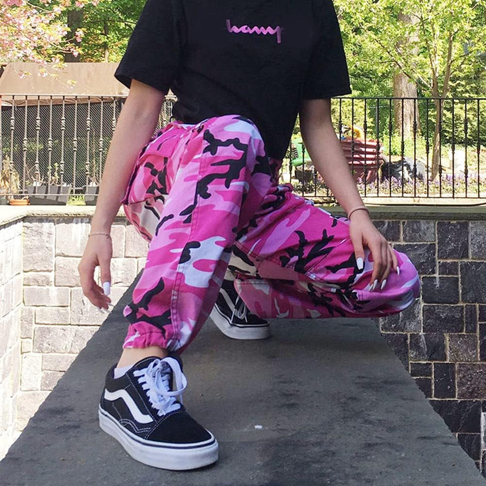 Stylish Women's Camouflage Cargo Jogger Pants - Relaxed Fit with Handy Pockets