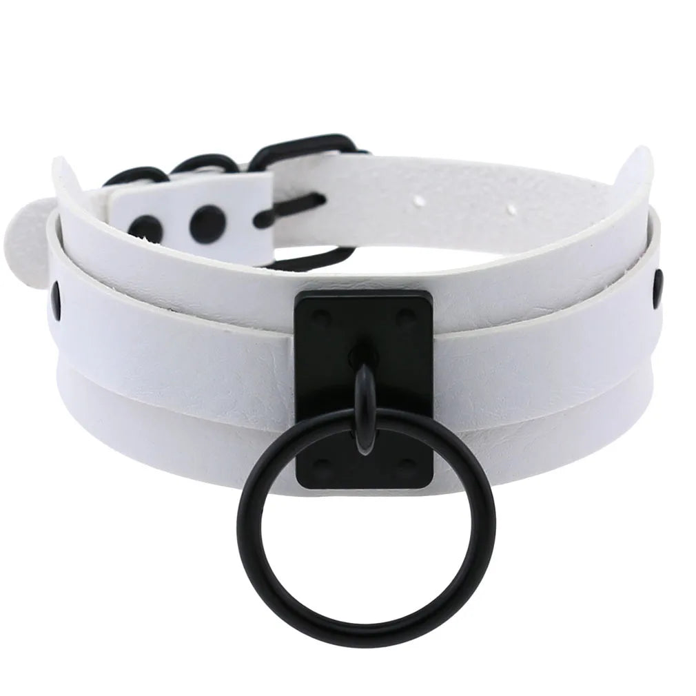 Black Y2K gothic punk heart choker necklace with bold design, perfect for stylish women and girls, Harajuku-inspired jewelry.