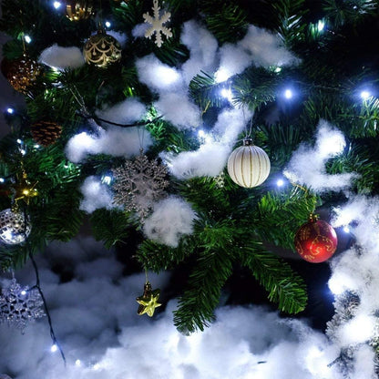 Black and White Christmas Decorations, Black Christmas Lights 33Ft 100 LED with Memory Function, 8 Modes Gothic String Lights for Tree, Goth Home, Indoor Outdoor