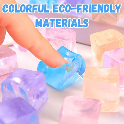 Kawaii Mini Squishy Ice Block Stress Balls - Stress Relief Squeeze Toy (1/3/5/10 PCS)