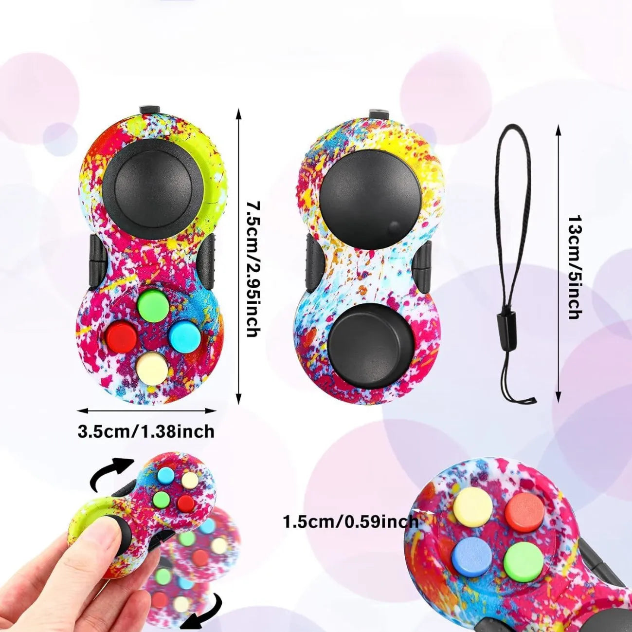 Retro Classic Fidget Pad - Handheld Fidget Game Controller for Fun and Relaxation