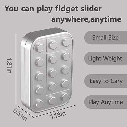 Premium Metal EDC Fidget Slider - Magnetic Haptic Push Block for Stress Relief and Focus, Perfect for Adults with ADHD and Autism