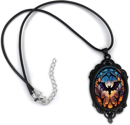 HPMAISON vintage gothic crow choker necklace with dark chic design, perfect for Halloween and vampire-inspired costumes.