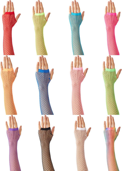 Trendy Fingerless Fishnet Gloves for Women - Emo Goth 80s Scene Accessories