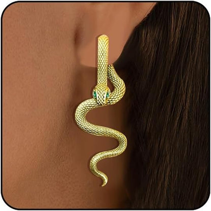Snake Earrings for Women Snake Jewelry Halloween Gothic Earrings Goth Animal Snakes Drop Dangle Earring Vintage Halloween Accessories