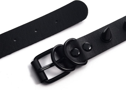 Goth Choker Necklaces for Women Leather Collar Spiked Chokers Moon Cross Pendants Cosplay Gothic Accessories