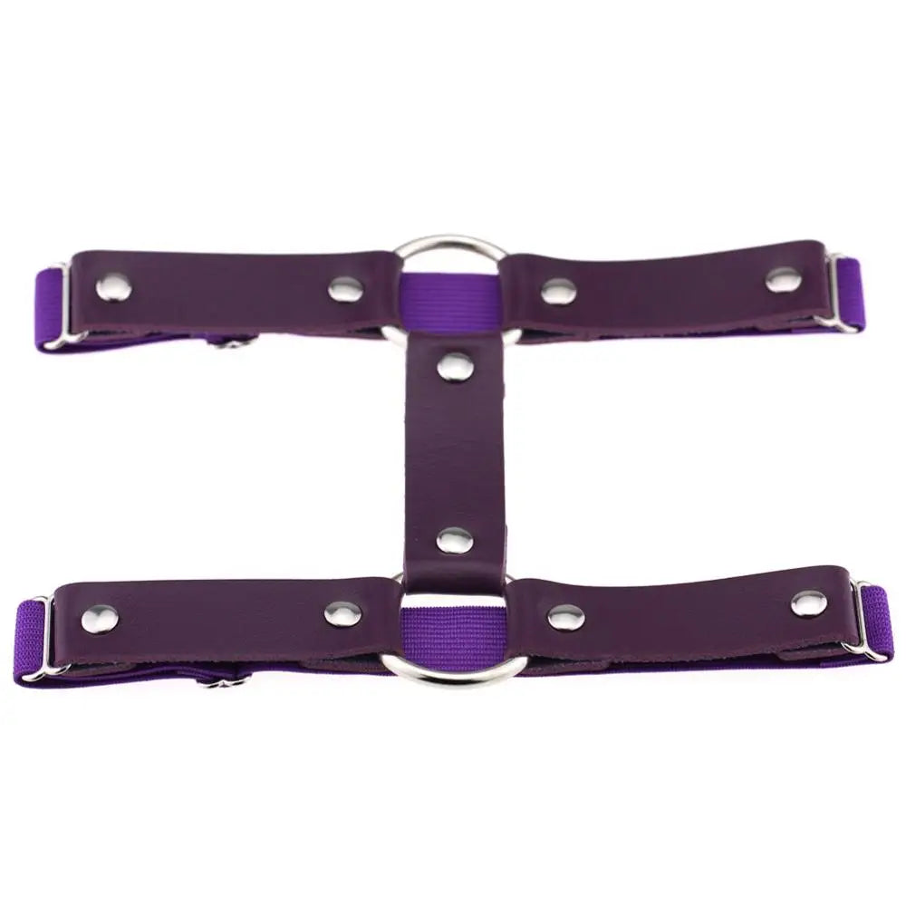Sexy Leg Garter Wraps for Raves Goth Leg Chain Adjustable Elastice 2 Rows Punk Harness Jewelry Gothic Accessories