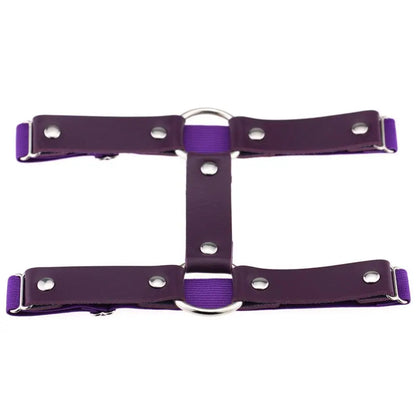 Sexy Leg Garter Wraps for Raves Goth Leg Chain Adjustable Elastice 2 Rows Punk Harness Jewelry Gothic Accessories