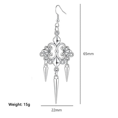 Hypoallergenic gothic punk drop dangle earrings for women, featuring Y2K style jewelry with edgy design elements.