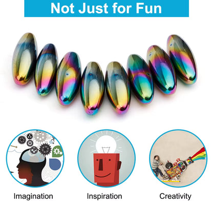 Magnetic Fidget Balls – Oval EDC Toy for Stress Relief, ADHD & Autism Support, Perfect for Fridge & Fun Rattle Snake Play