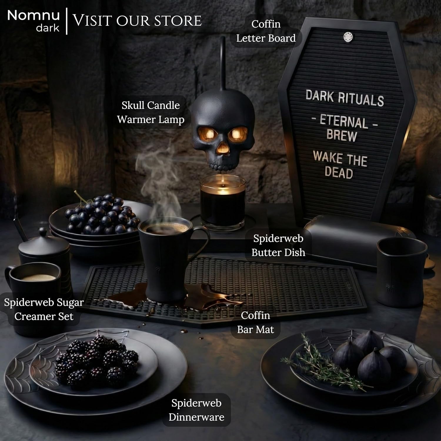 Coffin Letter Board Black +3D Bat Stickers +650 Characters, Spooky Seasonal Emojis, Wooden Stand - 17X10.5 Inches - Coffin Shaped Goth Decor Sign Halloween Decorations Gothic Decor Birthday Home Spooky Gifts