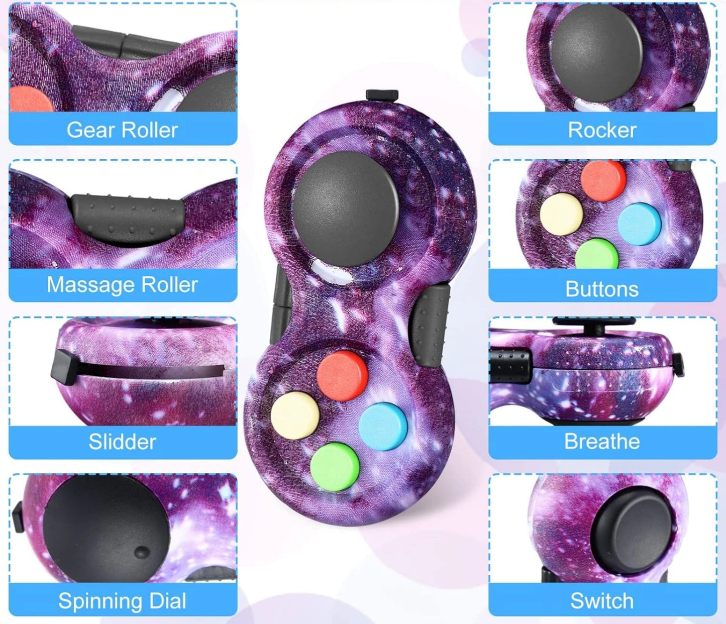 Retro Classic Fidget Pad - Handheld Fidget Game Controller for Fun and Relaxation