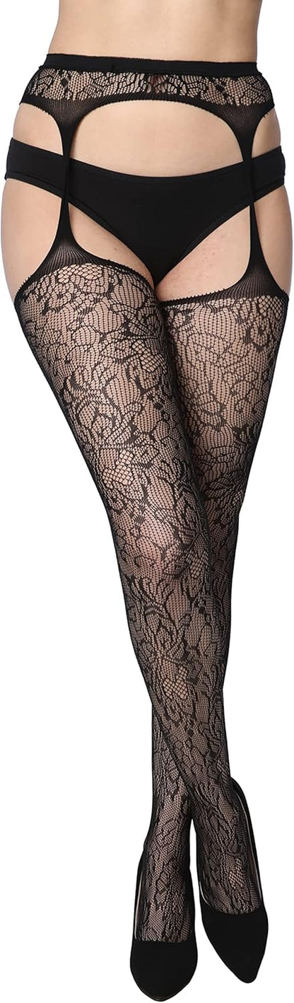 Seductive Fishnet Lace Stockings for Women - 6-Pack of Sexy Pantyhose in Regular & Plus Sizes