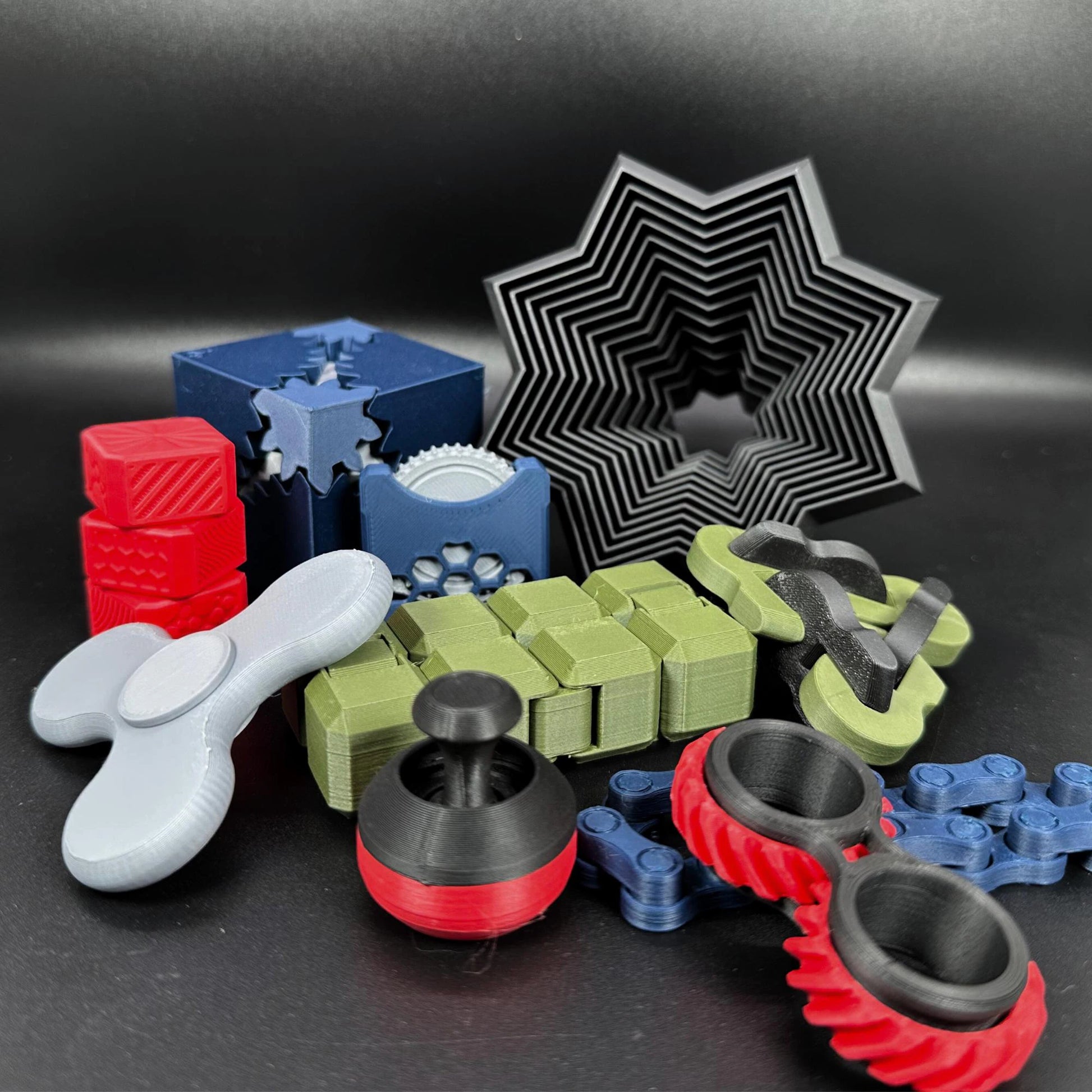 Ultimate 3D Printed Fidget Toy Bundle - Fun, Colorful Gadgets for Kids and Adults, Perfect Gift for Stress Relief!