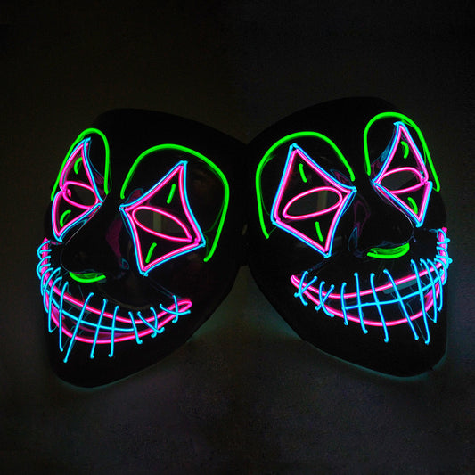 Ultimate Spooktacular LED Glowing Halloween Mask for Frights!