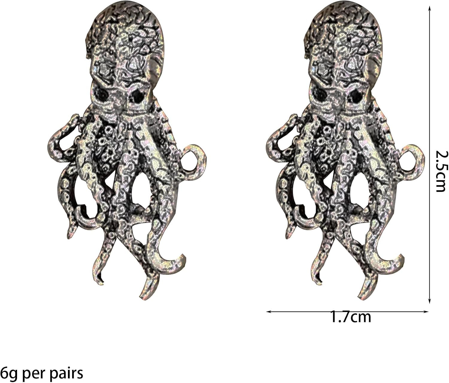 Vintage Gothic Octopus Dangle Earrings Studs for Women Punk Octopus Goth Animal Drop Dangling Earrings Halloween Christmas Party Jewelry