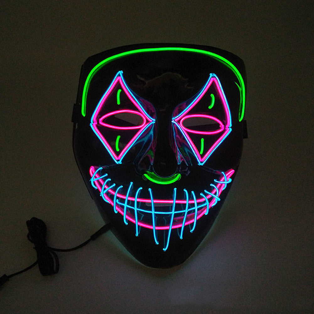 Ultimate Spooktacular LED Glowing Halloween Mask for Frights!
