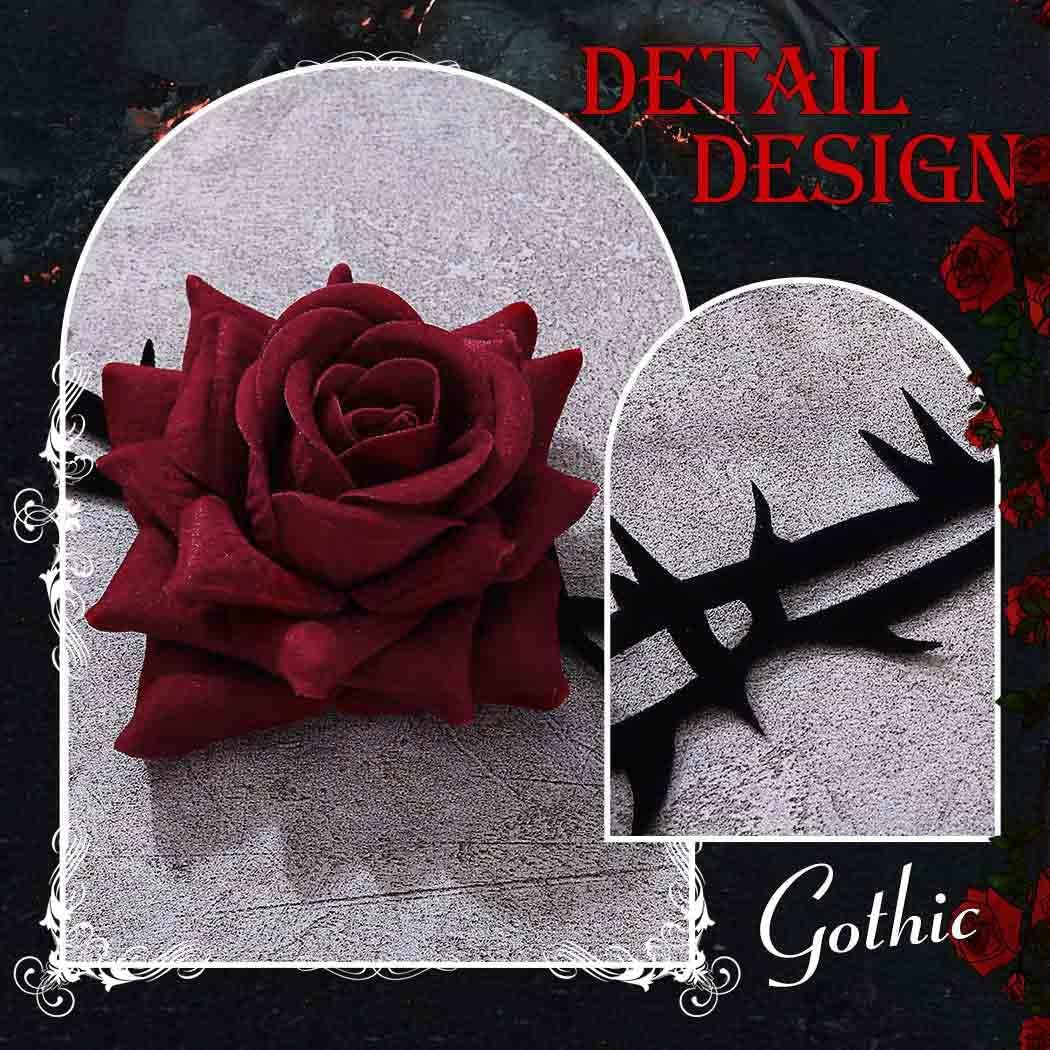 Flower Choker Necklace Black Velvet Necklaces Halloween Floral Choker Jewelry Accessories for Women