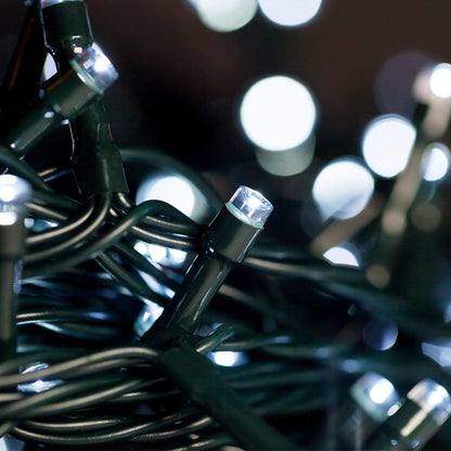 Black and White Christmas Decorations, Black Christmas Lights 33Ft 100 LED with Memory Function, 8 Modes Gothic String Lights for Tree, Goth Home, Indoor Outdoor