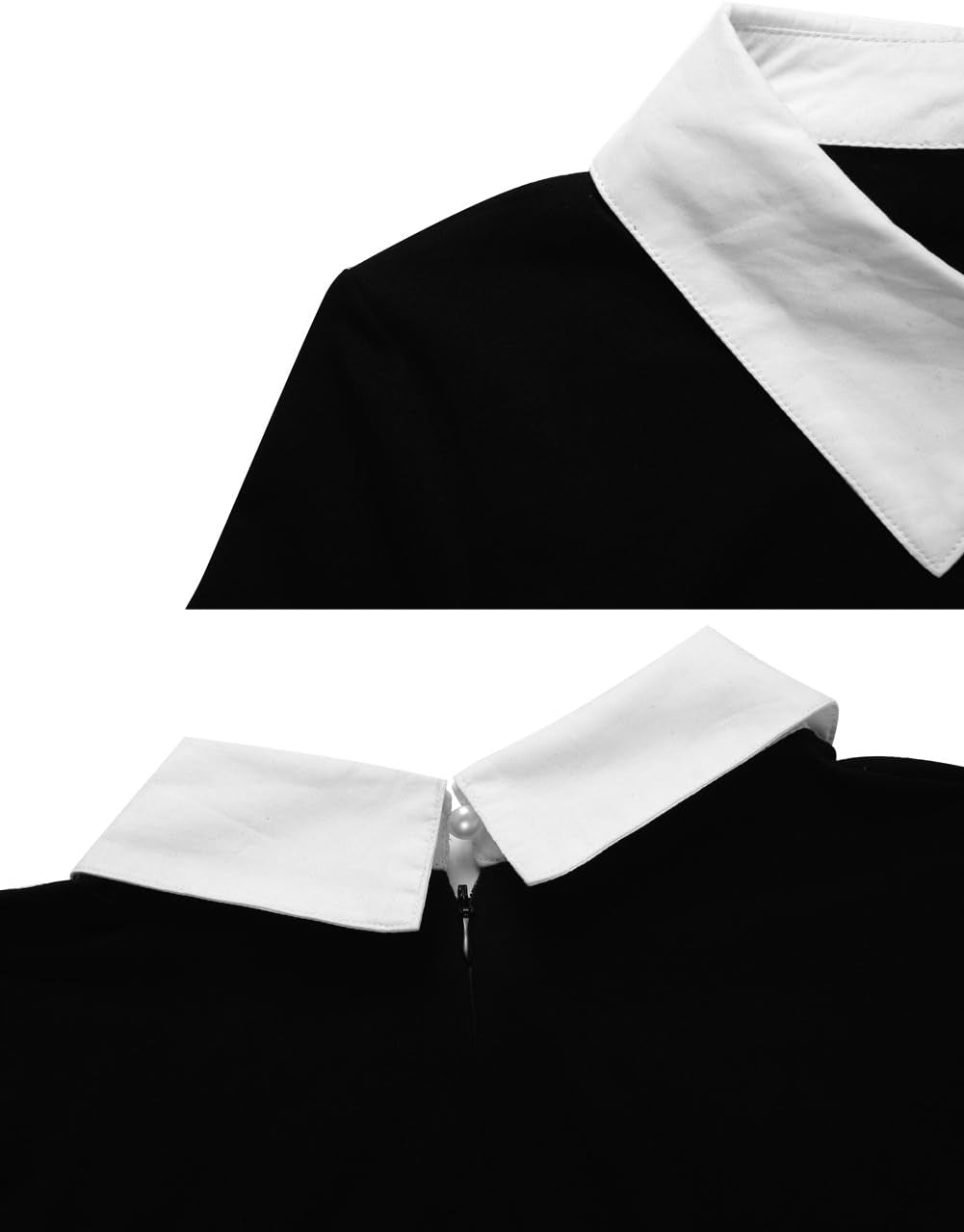 Aphratti women's long sleeve A-line skater dress with Peter Pan collar, perfect for trendy fall goth fashion 2025.