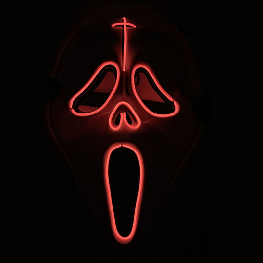 Illuminate Your Halloween: Glow-in-the-Dark LED Luminous Mask for Unforgettable Frights!